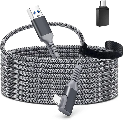 Tiergrade Link Cable for Meta Quest 3, 16FT USB 3.0 to Type-C Cable Accessories Compatible with Quest 2Pro, PICO4Pro, High Speed Data Transfer and