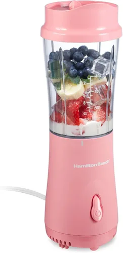 Vista 14 de Hamilton Beach Portable Blender for Shakes and Smoothies,14 Oz BPA Free Travel Cup & Lid,Durable Stainless Steel Blades,Personal Smoothie Blender,2