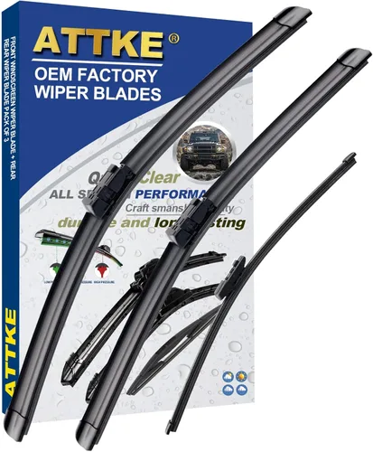Vista 16 de ATTKE Limpiaparabrisas trasero, limpiaparabrisas trasero de 10 pulgadas para Jeep Compass 2007-2017 Jeep Patriot 2007-2017, estilo original OE