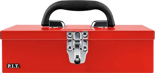 Vista 20 de P.I.T. Mini Caja de herramientas negra, caja de herramientas portátil de acero apilable de 3 cajones con cierre de lengüeta magnética, caja