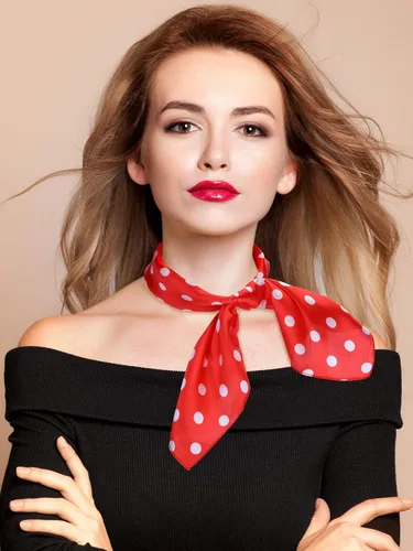 Vista 2 de SATINIOR Bufanda de gasa de los años 50, pañuelo cuadrado, pañuelo para el cuello, bufanda de cinta de satén, corbata para el cabello para mujer