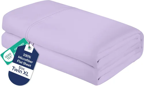 Vista 53 de Royale Linens Sábana Plana Individual – Sábanas Planas de Microfibra Cepillada Ultra Suave 1800 Solamente – Sin Arrugas y Resistentes a las Manchas