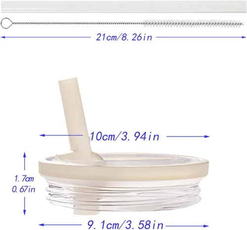 Vista 3 de Stanley - Paquete de 2 tapas abatibles con popote Stanley, a prueba de fugas, accesorios Stanley para vasos Stanley Quencher H2.0 de 40 onzas