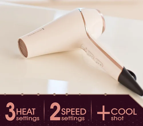 Vista 4 de Secadora de cabello Remington Pro Series AC9140P T, Studio Thermaluxe, con cable que no se enreda, más concentrador y clips de seccionamiento