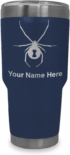 Vista 33 de LaserGram Vaso personalizado de 20 onzas, araña viuda negra (negro)