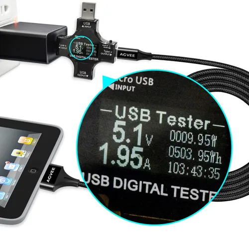 Vista 2 de AGVEE Paquete de 2 adaptadores de cable USB-C a 30 pines de 3.3 pies para iPhone 4/4S iPad 1/2/3 iPod, carcasa de metal trenzada tipo C a 30 pines