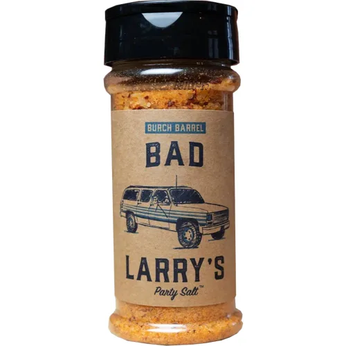 Burch Barrel Bad Larry's Party Salt | Mezcla de chiles rojos y lima perfecta para bebidas y alimentos | Ideal para maragaritas, micheladas o Bloody