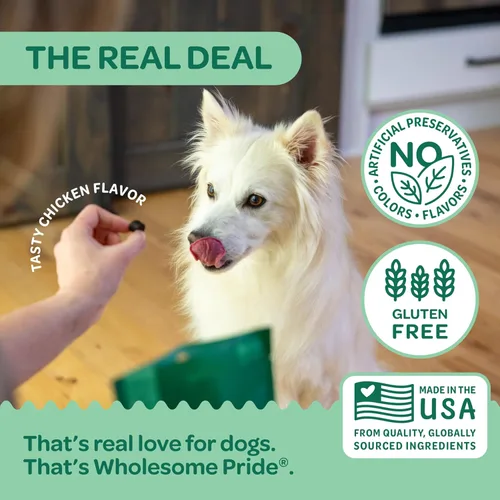 Vista 4 de Wholesome Pride Masticables blandos multifuncionales 9 en 1 para perros – Alivio del dolor articular, apoyo de cadera y articulaciones, sistema