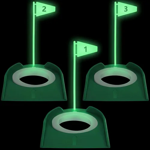 Vista 9 de Sotiff Práctica de práctica de golf con agujero de copa, accesorios de golf, putters de entrenamiento con bandera de plástico para adultos, oficina