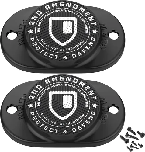 GMW Gun Magnet [2-Pack] | 30 lbs. Rating Magnetic Gun Mount | HQ Rubber Coated Gun Magnet Buckler Series for Car, Truck, Desks, Safes, and Walls |