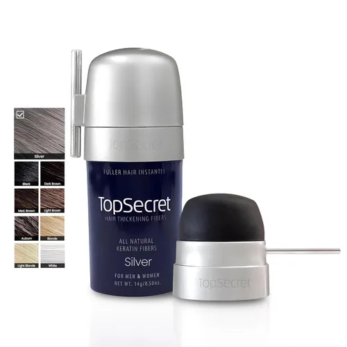 Vista 38 de Top Secret Aplicador de fibras de construcción para engrosar el cabello incluido, relleno de cabello natural e indetectable para hombres y mujeres