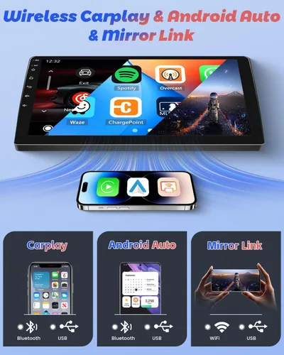 Vista 3 de Radio de coche Android 2+64G para Honda Accord 2003 2004 2005 2006 2007, 9 pulgadas pantalla táctil Radio inalámbrico Carplay Android Auto, WiFi