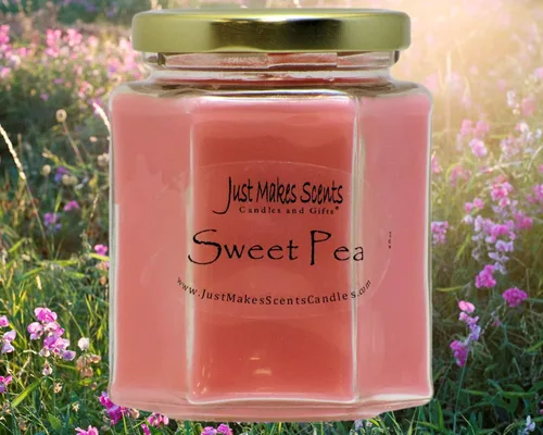 Vista 2 de Vela de soja mezclada perfumada de guisante dulce de Just Makes Scents