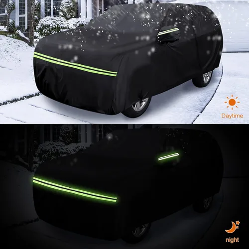 Vista 4 de Fundas impermeables para automóvil de repuesto para Hyundai Kona 2018-2025, 6 capas para todo tipo de clima, ajuste personalizado, con puerta