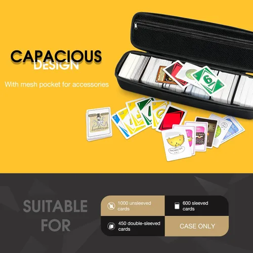 Vista 2 de ProCase Estuche de almacenamiento de tarjetas coleccionables con 5 divisores, estuche de transporte para almacenar 1200 cartas, juego de cartas