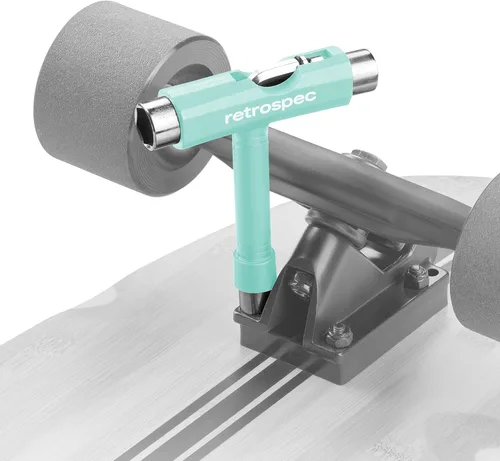 Vista 4 de Retrospec Upkeep - Herramienta de patinaje portátil multifunción todo en uno con llave Allen 2 en 1 y destornillador Phillips para ajustar y apretar