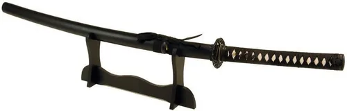 Vista 3 de Vulcan Gear Espada samurái Katana tradicional japonesa hecha a mano con vaina y soporte de espada