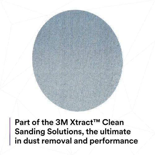 Vista 2 de 3M Xtract Net Disc 310 W, 120+, 6 pulgadas, troquelado 600Z, paquete de 50 discos de lijado con velcro, prácticamente libres de polvo, opción