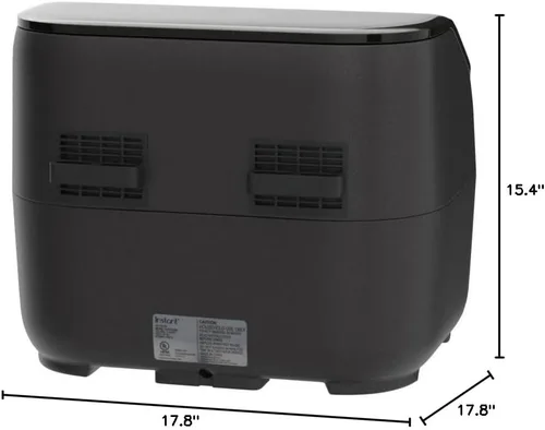 Vista 8 de Freidora de aire Instant Pot Vortex Plus XL 8QT ClearCook, ventanas transparentes, programación personalizada, funciones 8-en-1 que crujen, asan