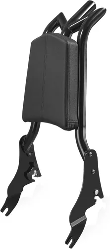 Vista 6 de Respaldo de pasajero Sissy Bar compatible con Harley Davidson Touring 97-08 de liberación rápida, respaldo de pasajero compatible con Road King