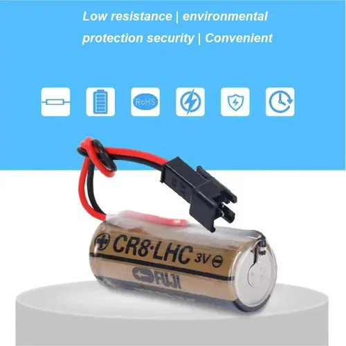 Vista 7 de WELLVEUS『30 Pack』CR8. LHC 17450 3V Battery 2600mAh Non-Rechargeable Battery for Fuji FDK Battery Memory Backup Power Source Meter Battery