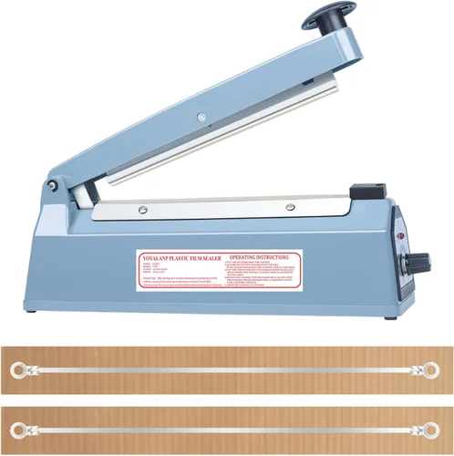 Sellador térmico por impulso, sellador manual de bolsas, máquina de sellado térmico de 8 pulgadas, máquina selladora de impulsos para bolsas de