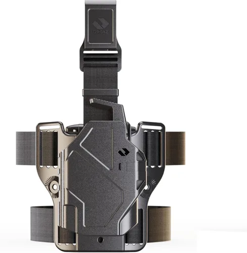 Vista 8 de Orpaz Delta G17 - Funda de rodamiento de luz compatible con funda Glock 17 con luz, adaptador modular de linterna de nivel II y tapa protectora