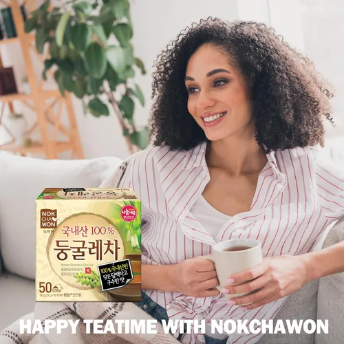 Vista 7 de [Nokchawon] Té de grano coreano, bolsas de té de sal salomón asado y arroz integral, mezcla de hierbas sin cafeína para digestión e hidratación, 50