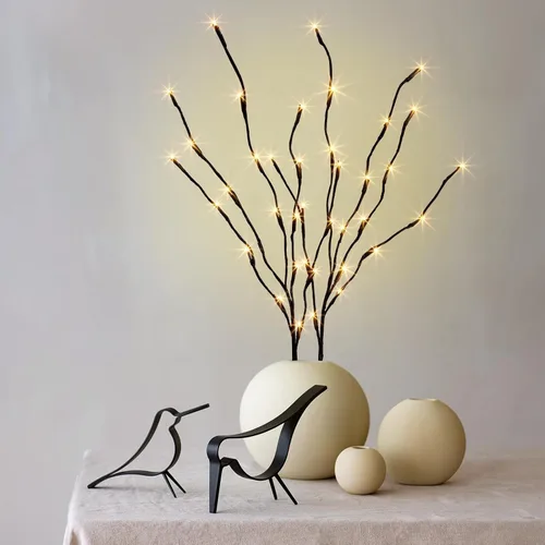 Vista 6 de PEIDUO Rama iluminada, paquete de 2 40 luces LED de camino de 30 pulgadas, funciona con batería con temporizador, para decoraciones de Navidad