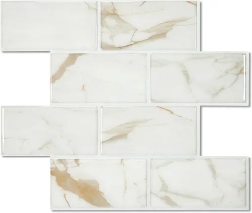 Vista 9 de STICKGOO Azulejos de Subway de 10 Hojas para Despegar y Pegar para Salpicadero, Azulejos de Vinilo Autoadhesivos Negros para Pared, Salpicadero