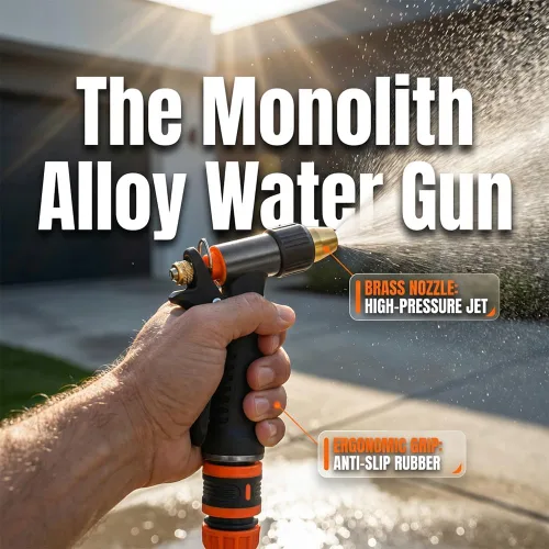 Vista 5 de Portable High-Pressure Water Gun, Multi-Purpose Power Washer Sprayer for Car Washing, Garden Watering, Window & Carpet Cleaning Tool (Standard)