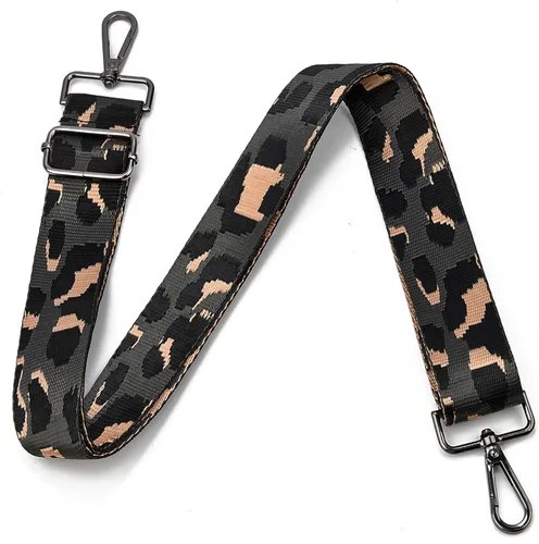 Vista 6 de Correa para bolso con herrajes dorados de repuesto, correa para bolso cruzado, correa ancha ajustable para colgar al hombro