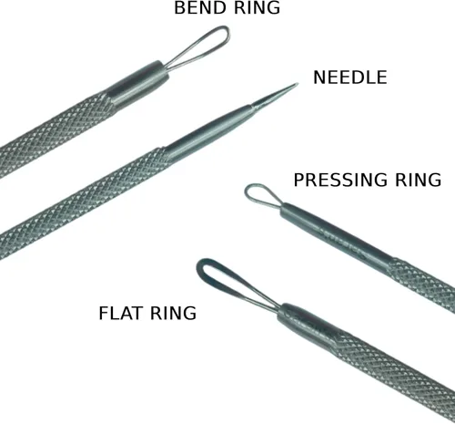 Vista 4 de Removedor de espinillas profesional de acero inoxidable de 2 piezas, extractor de espinillas, tratamiento del acné de Comedone, herramientas