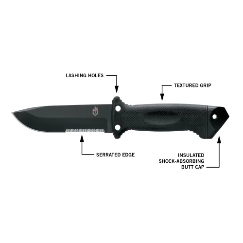 Vista 2 de Gerber LMF II 22-41629 cuchillo de Infantería, negro