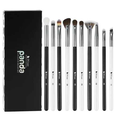 Vista 11 de DUcare Juego de brochas de maquillaje de ojos, 6 brochas profesionales para mezclar sombras de ojos, brochas de maquillaje para corrector de cejas