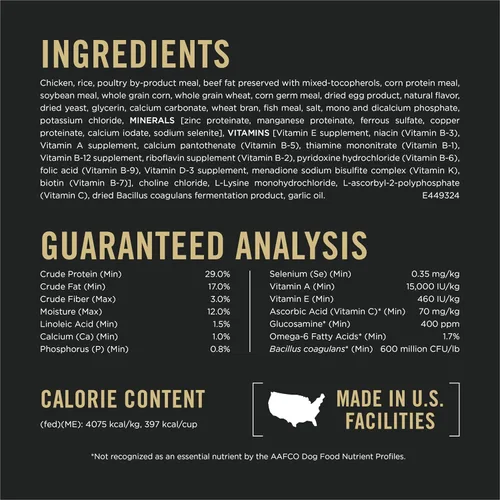 Vista 4 de Purina Pro Plan Con probióticos, alimentos para perros secos de raza pequeña, fórmula de pollo y arroz destrozado - 6 lb. Bolsa
