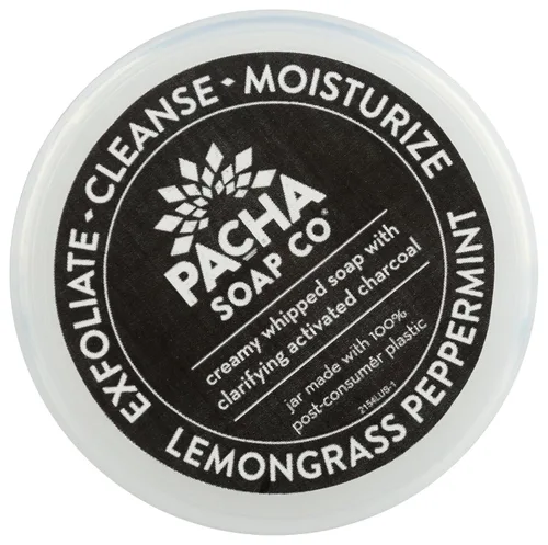 Vista 6 de Pacha Soap Exfoliante de jabón batido de menta y limón, 8 onzas