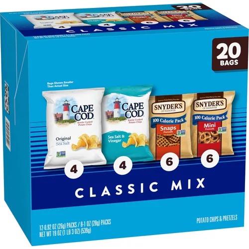 Vista 5 de Snyder's of Hanover and Cape Cod Classic Mix - Paquete variado, 20 bolsas de aperitivos