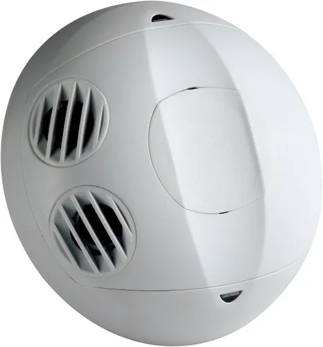 Vista 2 de Leviton Sensor de ocupación para montaje en techo, multitecnología, 180 grados, cobertura de 500 pies cuadrados, autoajustable, OSC05-M0W, blanco