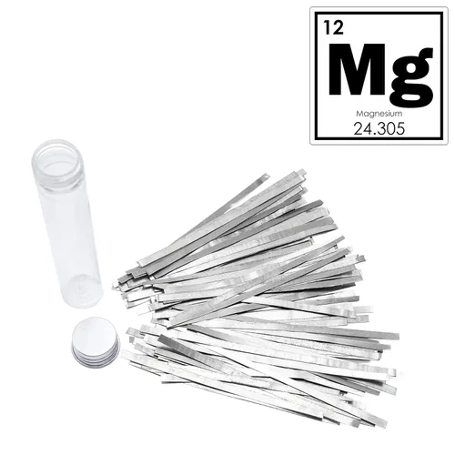 Vista 3 de Tira de cinta de metal de magnesio, productos químicos científicos de laboratorio, 100 piezas, longitud total de 530 pulgadas