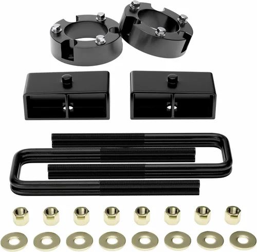 Richeer Kit de nivelación de 3" delantero y 2" trasero para Tundra 1999-2006, espaciadores de amortiguador delanteros de 3" y kit de bloque de