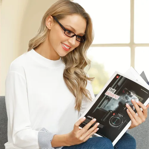 Vista 3 de EYEGUARD Readers - Paquete de 4 lentes de lectura para mujer delgados y elegantes con hermosos patrones para mujer, 1.00