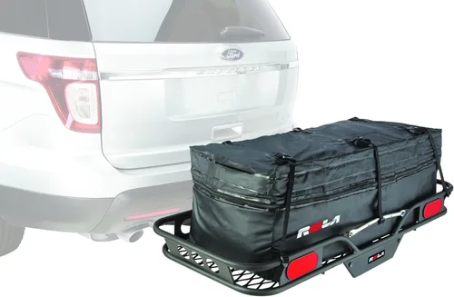 Vista 4 de Bolsa de carga para vehículo ROLA 59102 Wallaroo, impermeable, portaequipaje ampliable para acople, negro