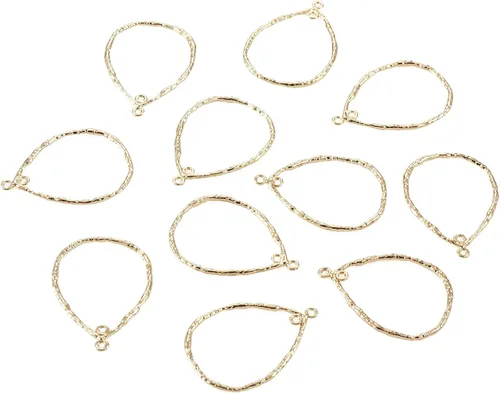 Vista 37 de Colgantes de bisel de espalda abierta con corazón de aleación, aleación, No es una piedra preciosa