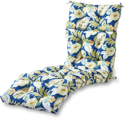 Vista 32 de Greendale Home Fashions Cojín para tumbona exterior de 72 x 22 pulgadas, Adobe Stripe