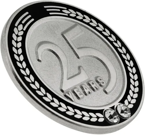 Vista 2 de PinMart Years of Service Award Employee Recognition Gift Pin de solapa - Negro