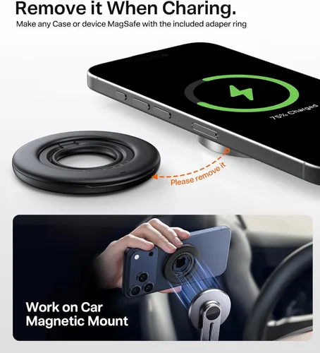 Vista 8 de TORRAS Soporte Magnético de Anillo de Agarre para Teléfono Insignia 2025 con Soporte [Magnético de 2 Lados] [Rotación 360°] Compatible