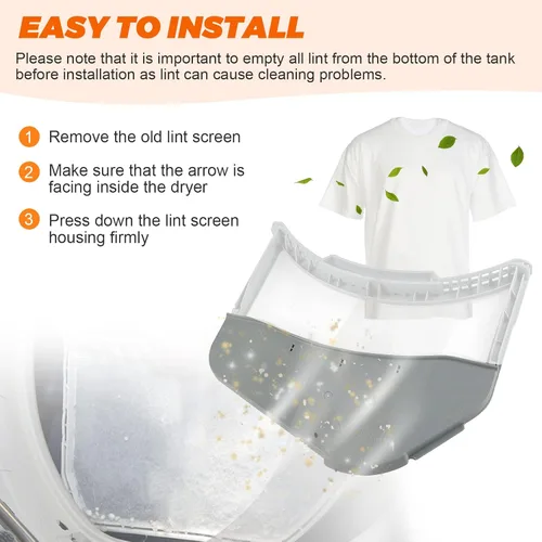 Vista 6 de DC61-02610A Dryer Lint Filter Cover by Beaquicy - Replacement for Samsung Dryer