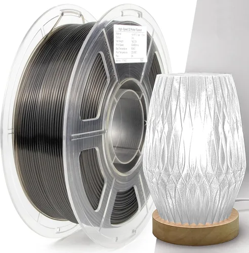 Vista 23 de Filamento PETG para impresora 3D Transparente Gradiente 1.75mm Alta Transmisión de Luz, Filamento para Impresión 3D, Velocidad de Impresión