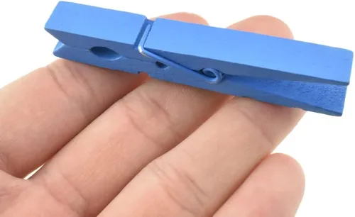 Vista 11 de HAHIYO Pinzas de madera marrón para ropa, mini Aviod Fall Apart de 1 pulgada de largo, paquete de 80 resortes fuertes, sin óxido, sin decoloración